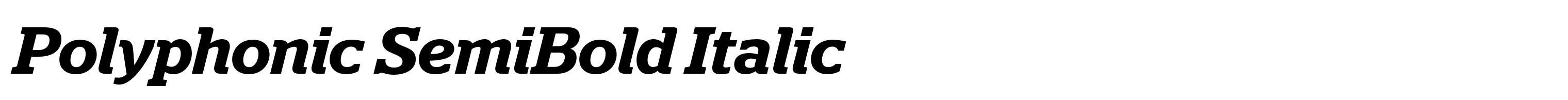 Polyphonic SemiBold Italic